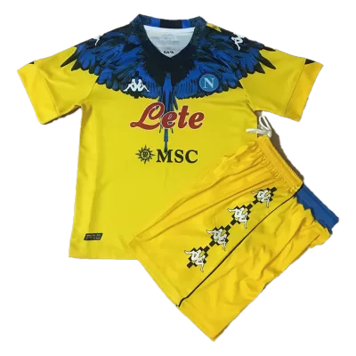 Napoli Maglia Gara Burlon GK Limited Edition Kit 2021 By Kappa SSC Kids - jerseymallpro