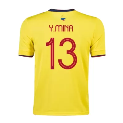 Replica Y.MINA #13 Colombia Home Jersey 2021 By Adidas - jerseymallpro