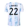 L. MARTINEZ #22 Argentina Home Jersey 2021 - jerseymallpro