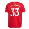 Replica WILLIAMS #33 Manchester United Home Jersey 2021/22 By Adidas - jerseymallpro