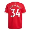 Replica VAN DE BEEK #34 Manchester United Home Jersey 2021/22 By Adidas - jerseymallpro