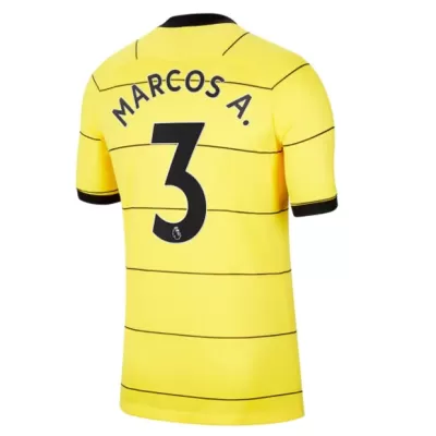 Replica MARCOS A. #3 Chelsea Away Jersey 2021/22 By Nike - jerseymallpro