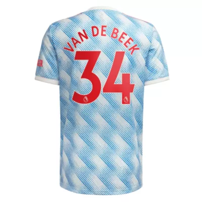 Replica VAN DE BEEK #34 Manchester United Away Jersey 2021/22 By Adidas - jerseymallpro