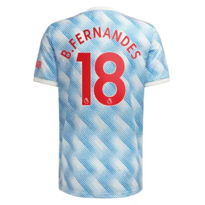 Replica B.FERNANDES #18 Manchester United Away Jersey 2021/22 By Adidas - jerseymallpro