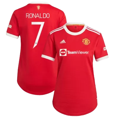 Replica United RONALDO #7 Manchester United Home Jersey 2021/22 By Adidas Women-UCL Edition - jerseymallpro