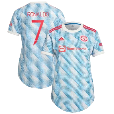 Replica RONALDO #7 Manchester United Away Jersey 2021/22 By Adidas Women-UCL Edition - jerseymallpro