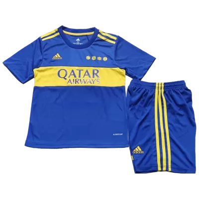 Boca Juniors Home Kit 2021/22 By Adidas Kids - jerseymallpro