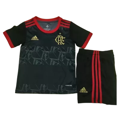 CR Flamengo Third Away Kit 2021/22 By Adidas Kids - jerseymallpro