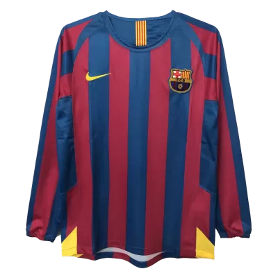 Retro Barcelona Home Long Sleeve Jersey 2005/06 By Kappa - jerseymallpro