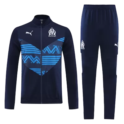 Marseille Jacket Tracksuit 2022 Black&Blue - jerseymallpro