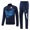 Marseille Jacket Tracksuit 2022 Black&Blue - jerseymallpro