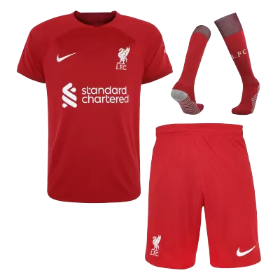 Liverpool Home Full Kit 2022/23 By Nike Kids - jerseymallpro