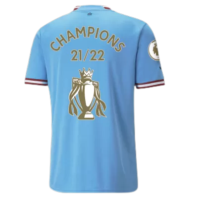 Replica Manchester City ''CHAMPIONS 2021-22+CUP" Home Jersey 2022/23 By Puma - jerseymallpro