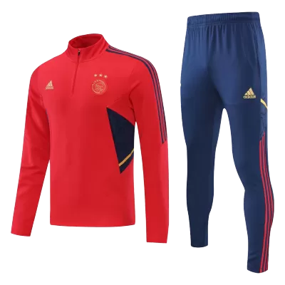 Ajax 1/4 Zip Tracksuit 2022/23 Red - jerseymallpro