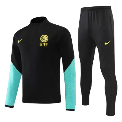 Inter Milan 1/4 Zip Tracksuit 2022/23 Black - jerseymallpro