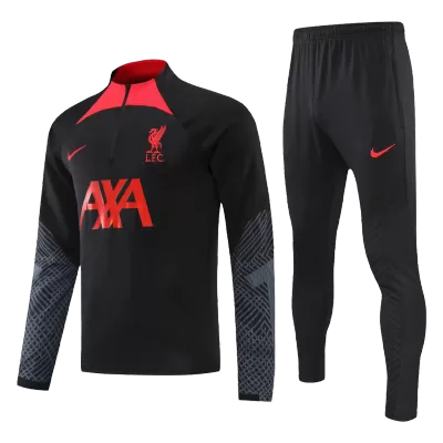 Liverpool 1/4 Zip Tracksuit 2022/23 Black - jerseymallpro