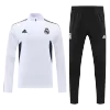 Real Madrid 1/4 Zip Tracksuit 2022/23 White - jerseymallpro