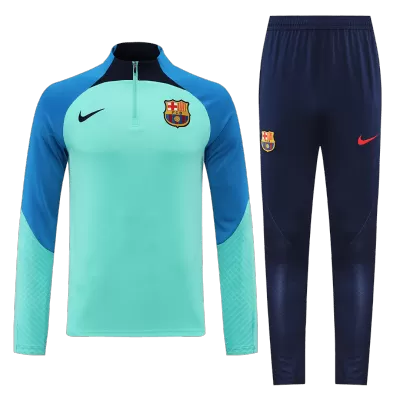 Barcelona 1/4 Zip Tracksuit 2022/23 Green - jerseymallpro