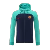 Barcelona Hoodie Tracksuit 2022/23 Green&Navy - jerseymallpro