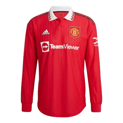 Authentic Manchester United Home Long Sleeve Jersey 2022/23 - jerseymallpro
