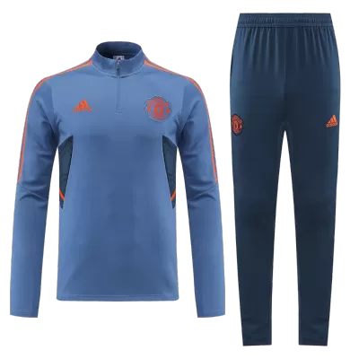 Manchester United 1/4 Zip Tracksuit 2022/23 Gray - jerseymallpro