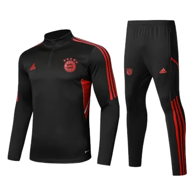 Bayern Munich 1/4 Zip Tracksuit 2022/23 Black - jerseymallpro