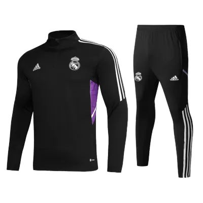 Real Madrid 1/4 Zip Tracksuit 2022/23 Black - jerseymallpro