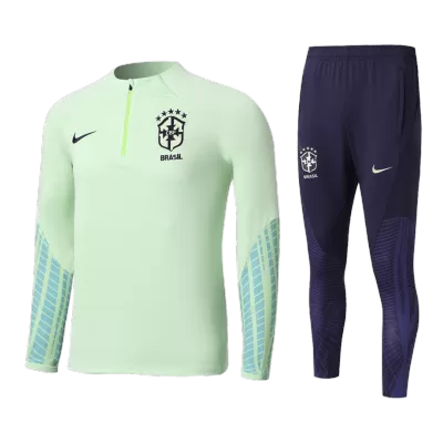 Brazil 1/4 Zip Tracksuit 2022 Green - jerseymallpro