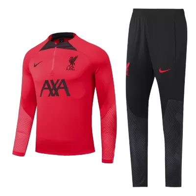 Liverpool 1/4 Zip Tracksuit 2022/23 Red - jerseymallpro