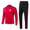 Bayern Munich 1/4 Zip Tracksuit 2022 Kids Red - jerseymallpro