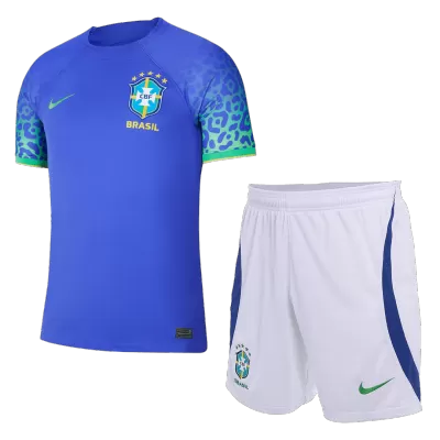 Brazil Away World Cup Kids Jerseys Kit 2022 Nike - jerseymallpro