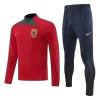 Portugal 1/4 Zip Tracksuit 2022 Red - jerseymallpro