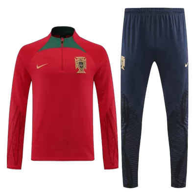 Portugal 1/4 Zip Tracksuit 2022 Red - jerseymallpro