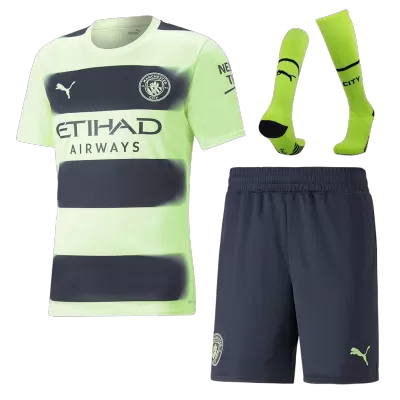 Manchester City Third Away Kids Jerseys Full Kit 2022/23 - jerseymallpro