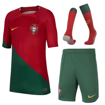 Portugal Home Kids Jerseys Full Kit 2022/23 - jerseymallpro