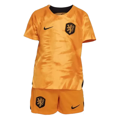 Netherlands Home World Cup Kids Jerseys Kit 2022 - jerseymallpro