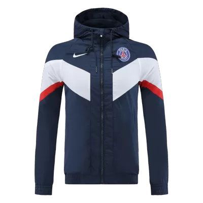 PSG Hoodie Windbreaker Jacket 2022/23 - Navy&White - jerseymallpro