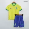 Brazil Home Kit 2022 By Nike Kids - jerseymallpro