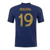 BENZEMA #19 France Home Authentic Jersey World Cup 2022 - jerseymallpro