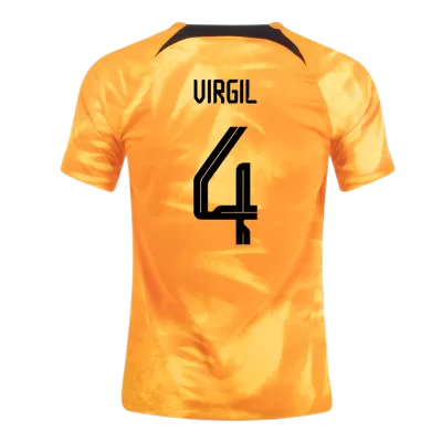 VIRGIL #4 Netherlands Home Jersey Shirt World Cup 2022 - jerseymallpro