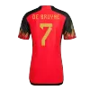 DE BRUYNE #7 Belgium Home Authentic Jersey World Cup 2022 - jerseymallpro