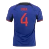 VIRGIL #4 Netherlands Away Jersey Shirt World Cup 2022 - jerseymallpro