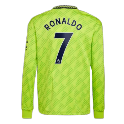 Ronaldo #7 Manchester United Third Away Long Sleeve Soccer Jersey 2022/23 - jerseymallpro