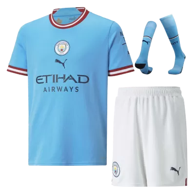 Manchester City Home Kids Jerseys Full Kit 2022/23 - jerseymallpro