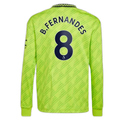 B.FERNANDES #8 Manchester United Third Away Long Sleeve Soccer Jersey 2022/23 - jerseymallpro