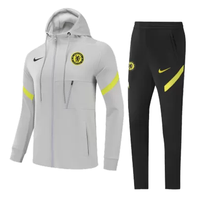 Chelsea Hoodie Tracksuit 2021/22 Kids Gray - jerseymallpro