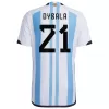 DYBALA #21 Argentina Home Authentic Jersey World Cup 2022 - jerseymallpro