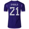 DYBALA #21 Argentina Away Authentic Jersey World Cup 2022 - jerseymallpro