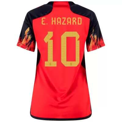 E. HAZARD #10 Belgium Home Jersey World Cup 2022 Women - jerseymallpro