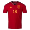 JORDI ALBA #18 Spain Home Authentic Jersey World Cup 2022 - jerseymallpro